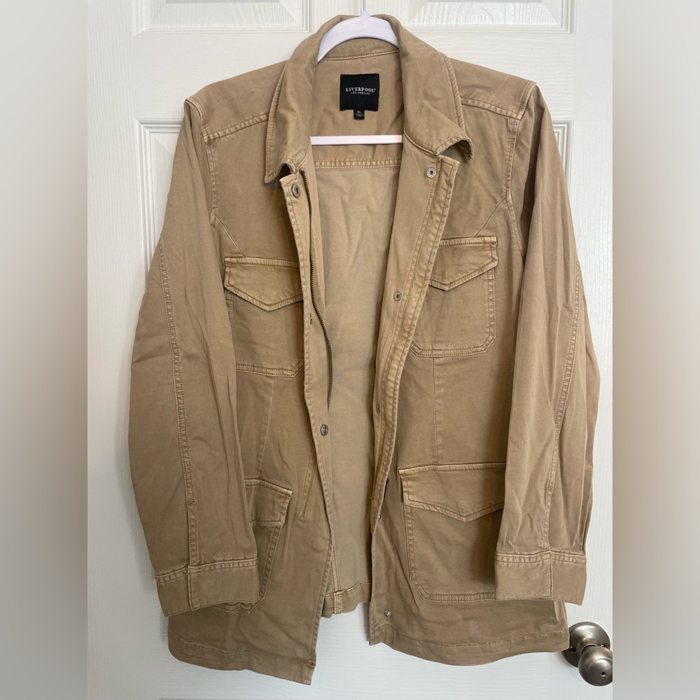Liverpool Beige Denim Style Jacket